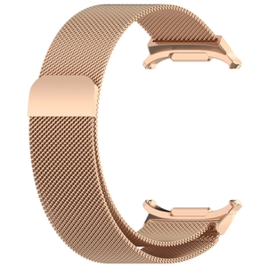 Detalle de la correa milanesa de malla de acero inoxidable oro rosa para el Galaxy Watch