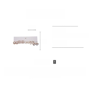 Detailed spec view of 10-pair earring set featuring alloy, rhinestones, and faux pearls
