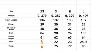 Detailed size guide table for long French style V-neck dress with lace stitching