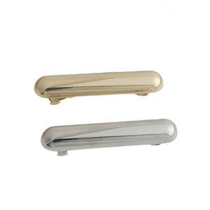 Minimalist straight metal hair clips in gold and silver finish with spring closure