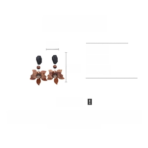 Spécifications de taille pour boucles d'oreilles fleurs en résine de 8,5cm sur 5cm