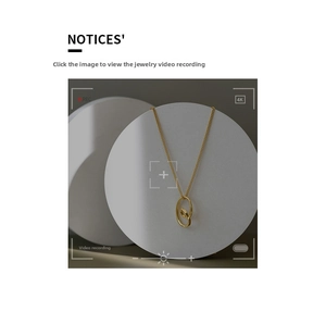 Detailed view of minimalist gold fine chain with interlocking oval rings on display