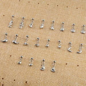 Lot de boucles d'oreilles en acier inoxydable avec motifs de mer et coquillages