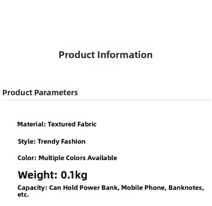 Detailed specifications of lightweight mini embossed crossbody bag with 0.1kg weight