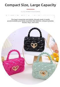 Micro jelly bag details showing gold heart locks and quilted texture in three colors