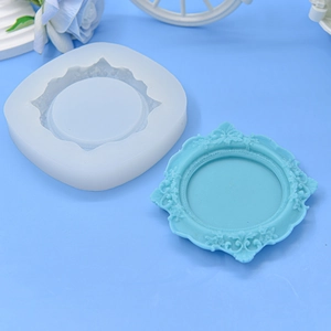 Classic relief photo frame silicone mold for DIY cake decorating and plaster crafting