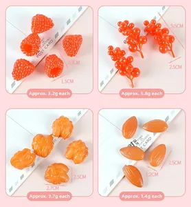 Realistic PVC mini walnuts, almonds, and raspberries for DIY food model cake decoration