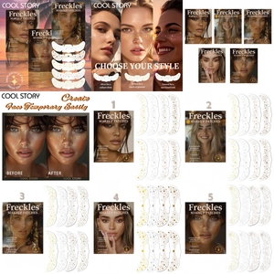 Detailed guide for 8-pack metallic freckle tattoo stickers in gold and silver