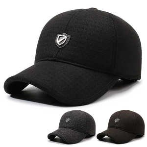 Casquette De Baseball En Laine Pour Hommes Avec Protège-Oreilles Pliables Chaude Épaisse Coupe-Vent Extérieur Loisirs