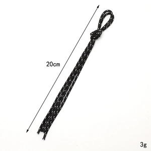 Black reflective woven phone lanyard strap 20cm 3g for accessories and keychains