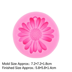 Chrysanthemum silicone mold for DIY aromatherapy crafts with 7.2cm outer diameter