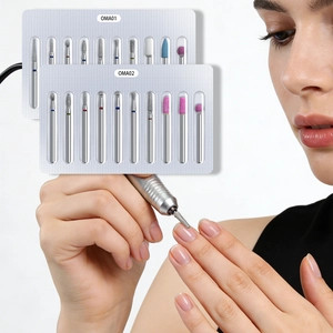 Electric nail drill kit with multifunctional metal and ceramic grinding bits set
