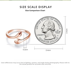 Size scale display showing S925 hug ring next to a coin for accurate dimension comparison