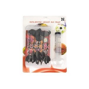 3D Jelly Art Tools set including syringe and stainless steel needles in blister packaging