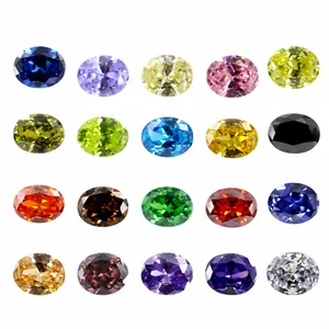 Pierres De Zircone Cubique En Vrac Taille Ovale Facettées Gemmes CZ Colorées Pour La Création De Bijoux DIY Accessoires Artisanaux
