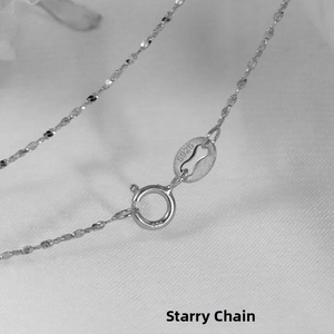 Detailed macro view of S925 sterling silver sparkling chain with spring clasp and hallmark