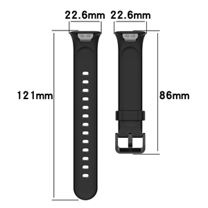 Detailed size specifications for Xiaomi Band 7 Pro silicone strap in 22.6mm width