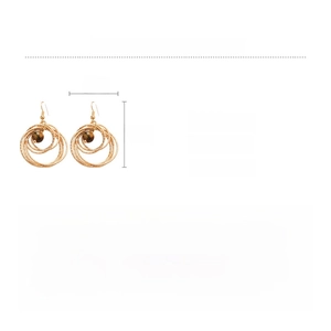 Detailed chart showing size 5.3*3cm and 12.2g weight for gold acrylic round earrings