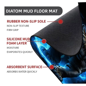 Detailed cross-section view showing the triple-layer structure of the diatom mud bath mat