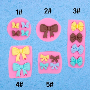 Moule En Silicone Nœud Papillon Ruban Mignon Décoration De Gâteau Fondant Chocolat Outil Bricolage Résine Argile Gypse Accessoires
