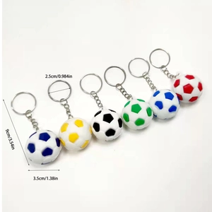 Cartoon Yellow Duck Soccer Ball PVC Keychain Pendant For Kids Birthday Party Favors School Reward Cute Animal