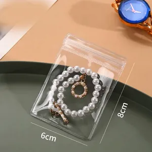 Sachets de rangement bijoux transparents anti-oxydation taille moyenne 6x8cm lot de 10