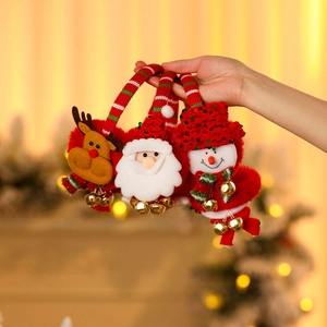 Christmas Plush Earmuffs Cartoon Santa Claus Reindeer Snowman Winter Warm Ear Protectors With Bells Sequins For Kids Adults