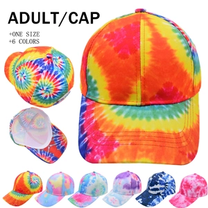 Casquette De Baseball Tie-Dye Coton Colorée Chapeau De Soleil Réglable Plein Air Hip Hop Unisexe Adulte