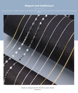 Selection of S925 sterling silver necklaces in gold and silver showing diverse chain links