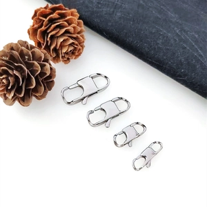 Set of four stainless steel lobster clasps in various sizes for DIY jewelry making