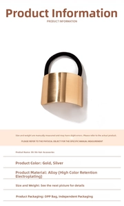 Detailed view of luxury gold alloy hair tie with smooth irregular geometric surface