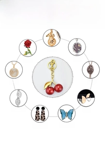 Detailed chart of metal hardware processes for cherry keychains and various charms