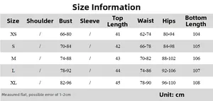 Tabella taglie dettagliata per set top floreale scollo a V e gonna slim in cm
