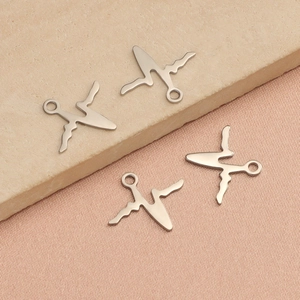 Détail de pendentifs pulsations cardiaques en acier inoxydable pour création de bijoux