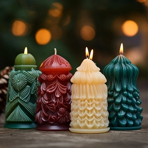 Pine cone shaped Christmas pillar candle molds for DIY aromatherapy and plaster ornaments