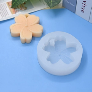 Cherry blossom silicone mold for baking DIY cakes and handmade soaps with floral finish