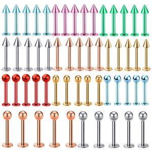 Edelstahl Labret Stecker Lippenpiercing Schmuck Spitze Kugel Monroe Medusa Piercing Zubehör Punk Körperschmuck Damen Herren