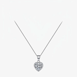 Collana Con Pendente A Cuore Argento Sterling 925 Zirconia Cubica Halo Catena Veneziana Elegante Romantico Gioielli Per Donna