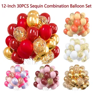 Latex Balloons With Sequin Confetti Shiny Metallic Balloons For Birthday Wedding Celebration Party Decorations Multi Color