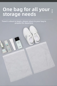 Translucent frosted EVA storage bags for organizing travel shoes and toiletries