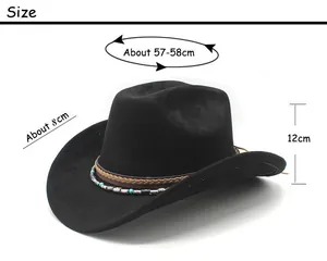 Tableau des tailles du chapeau fedora en daim avec circonférence de 57-58 cm