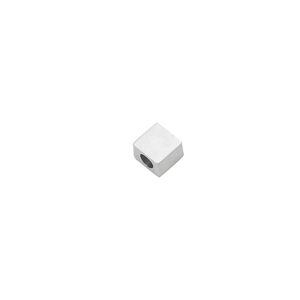 Polished stainless steel 4mm cube spacer bead with a 1.8mm hole for DIY jewelry making