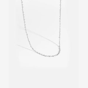 Elegant S925 sterling silver heart-shaped link necklace for women on white background