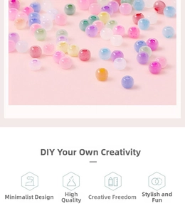 Detail of 4mm translucent macaron beads for DIY jewelry making and handmade crafts