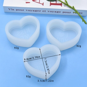 3-piece heart-shaped silicone molds with Kiss Me and I Love You texts for DIY baking