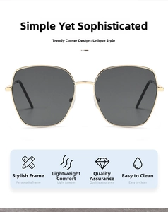 Detail des eleganten Goldmetallrahmens mit verstellbaren Nasenpads bei Sonnenbrillen