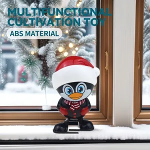 Christmas Wind Up Toys ABS Plastic Walking Shaking Head Penguin Santa Reindeer Snowman Novelty Clockwork Gifts