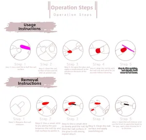 Guide détaillé pour l'application et le retrait des faux ongles longs carrés bleus