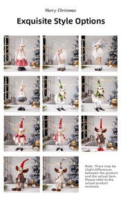 Noel renne peluche figurine decoration mignon vacances table ornement fete disposition