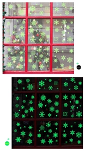 Autocollants de fenêtre flocon de neige lumineux avec contraste visuel jour et nuit